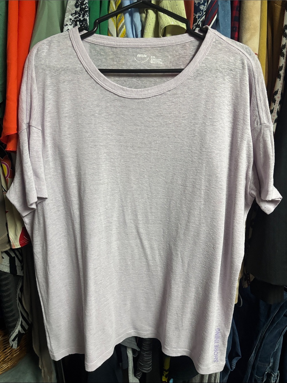 11. Aerie Crewneck Shorething Light Oversized T-Shirt Sz M